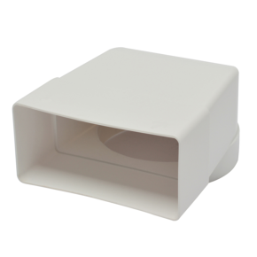 Sanivesk Vlakkanaal Bochtstuk PVC 110x55mm - Ø100mm Wit