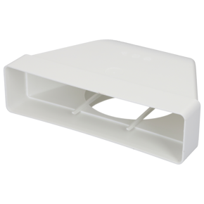 Sanivesk Overgangsbocht Verticaal tbv Vlakkanaal 220x55mm Naar Ø125mm