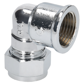 Sanivesk Knelkoppeling Chroom Knie (Knel x Binnendraad) 15mm x 1/2