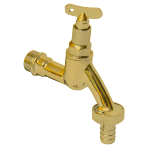 Sanivesk Tapkraan met Sleutelbediening en 2 Sleutels Messing (Buitendraad x Buitendraad) 1/2