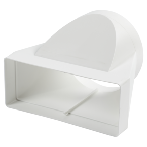 Sanivesk Vlakkanaal Verloopst Kunststof Ø150mm 220x90mm Wit