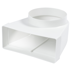 Sanivesk Vlakkanaal Bocht 220x90mm Ø150mm Wit